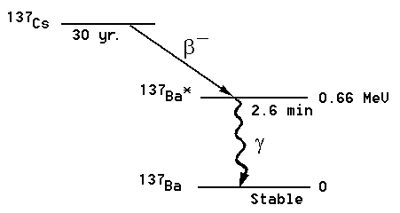 Cesium decay
